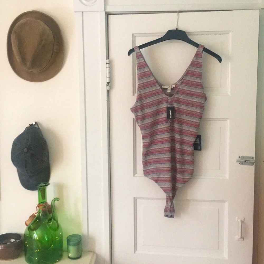 NWT EXPRESS Metallic Bodysuit Size M